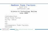 Hadron Form Factors Rolf Ent Jefferson Lab
