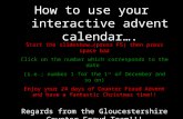 How to use your interactive advent calendar….