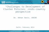 “Challenges to Development of Cluster Policies: cross-country perspective”