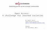 Open Access:  A challenge for learned societies