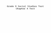 Grade 9 Social Studies Test Chapter 4 Test