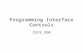 Programming Interface Controls
