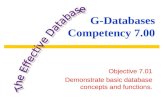 G-Databases Competency 7.00