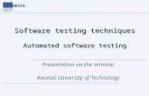 Software testing techniques Automated software testing
