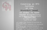 Creating an RTI Culture  at the  District Level  in order to make  Sound Eligibility Decisions
