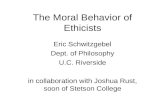 The Moral Behavior of Ethicists