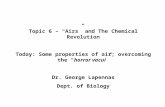 Topic 6 – “Airs” and The Chemical Revolution