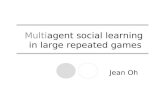 Multi agent social learning  in large repeated games