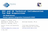 HSI and SE Technical Collaboration for DoD Acquisition