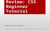 Review: CSS Beginner  Tutorial