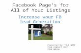 Facebook  Page’s for All of Your Listings