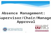 Absence Management: Supervisor/Chair/Manager