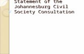 Statement of the Johannesburg Civil Society Consultation