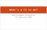 What's a CS to do?