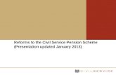 Reforms to the Civil Service Pension Scheme (Presentation updated January 2013)