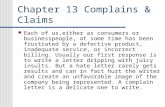 Chapter 13 Complains & Claims