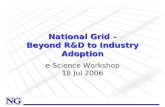 National Grid – Beyond R&D to Industry Adoption