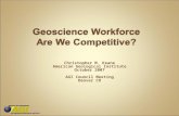 Geoscience Workforce Are We Competitive?