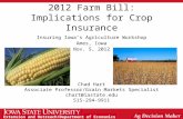 2012 Farm Bill: Implications for Crop Insurance