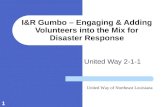 I&R Gumbo – Engaging & Adding Volunteers into the Mix for Disaster Response