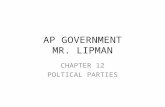 AP GOVERNMENT MR. LIPMAN