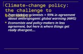 Climate-change policy: the challenge to economics