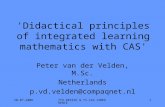 'Didactical principles of integrated learning mathematics with CAS'