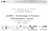 pSCWP2: Technology & Process Deliverables Status  Sasikumar Punnekkat MDH, Sweden