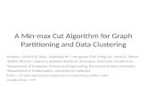 A Min-max Cut Algorithm for Graph Partitioning and Data Clustering
