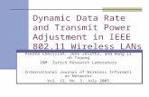 Dynamic Data Rate and Transmit Power Adjustment in IEEE 802.11 Wireless LANs