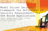 Model Driven Security Framework for Definition of Security Requirements for SOA Based Applications