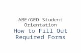 ABE/GED Student Orientation