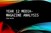 Year 12 Media-Magazine analysis
