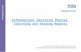 Information Services Portal Selecting and Viewing Reports