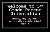 Welcome to 5 th  Grade Parent Orientation