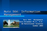 Nutr 564: Information Management