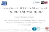 parameters  of  LHeC  in the 80-km tunnel