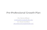 Pre-Professional Growth Plan