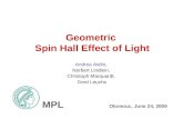 Geometric  Spin Hall Effect of Light