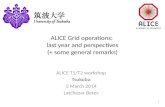 ALICE Grid operations:  last year and perspectives (+ some general remarks)