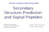 Secondary Structure Prediction and Signal Peptides