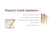 Report Card Updates