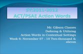 SY:2011-2012  ACT/PSAE Action Words