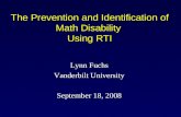 The Prevention and Identification of Math Disability  Using RTI