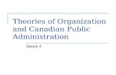 Theories of Organization and Canadian Public Administration