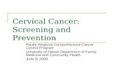 Cervical Cancer: Screening and Prevention