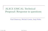 ALICE EMCAL Technical Proposal: Response to questions