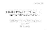 ISO/IEC 19763-6  (MFI-6 ）： Registration procedure