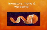 Investors, hello & welcome!