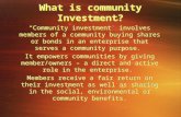 What is community Investment?